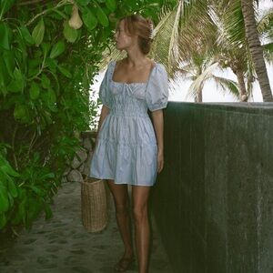 Ciao Lucia Blue Striped Isotta Mini Dress